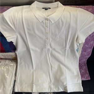 White female Lands End polo